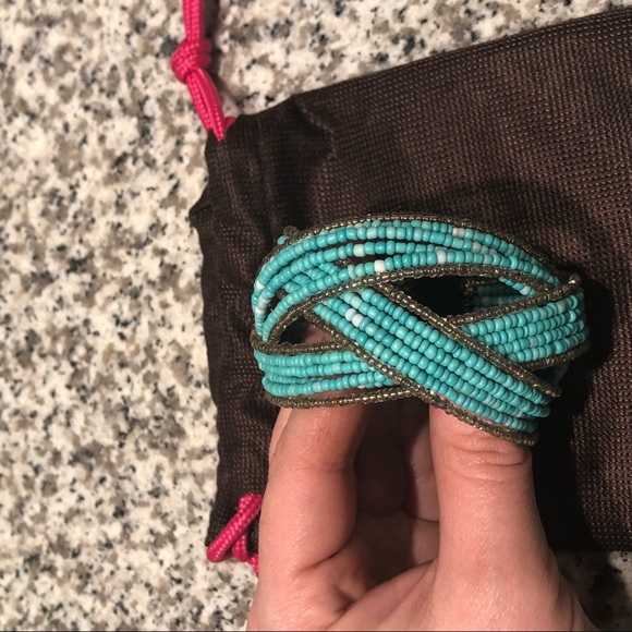 Beaded cuff bracelet - Picture 2 of 3